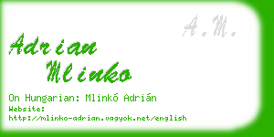 adrian mlinko business card